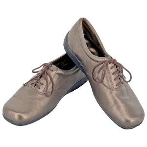 WALKING CRADLES Shoes SZ 8.5WW Brown Bronze Lace Up Oxfords Comfort